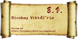 Bicskey Viktória névjegykártya